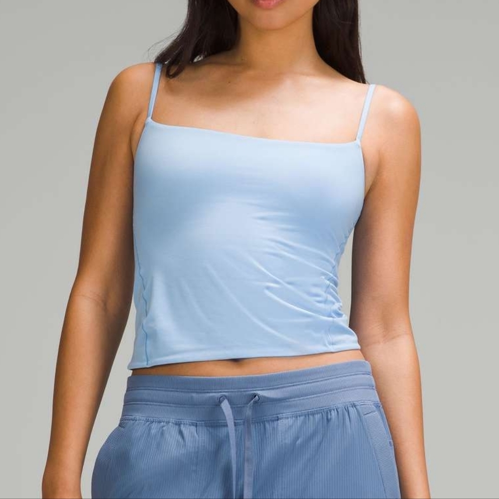 LULULEMON Wundermost Ultra-Soft Nulu Spaghetti-Strap Cami Tank Top Blue Medium